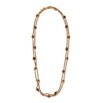 Vintage Chanel Gold Plated Tigers Eye Long Necklace