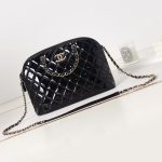 Chanel 23 bag Shell bag Black Patent Leather