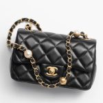 Chanel Mini Flap Bag Black Shiny Lambskin