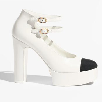 Chanel Mary Janes White Black