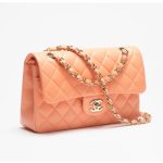 ‌Chanel Small Classic Handbag Light Orange