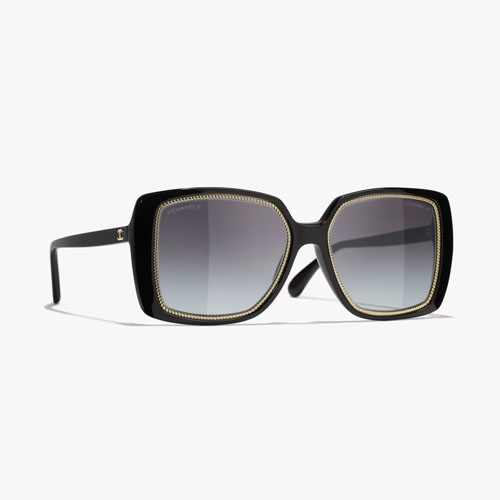 Chanel Square Sunglasses Black